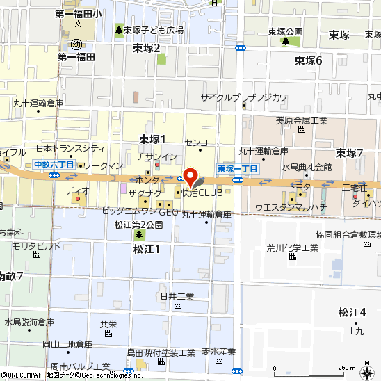 ブリヂストンタイヤセンター西日本株式会社　ミスタータイヤマン 水島店付近の地図